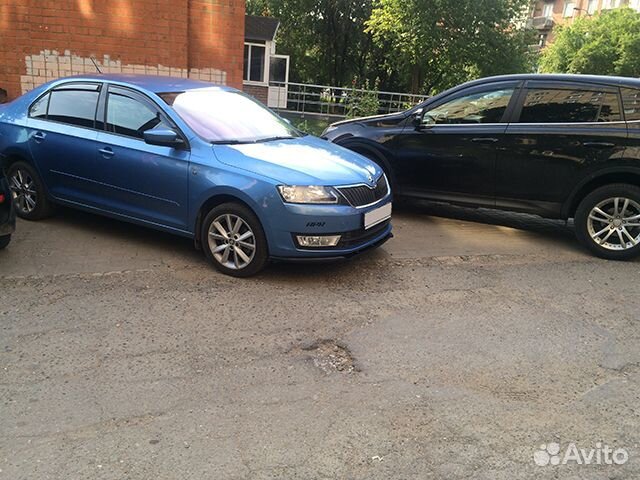 Сплиттер переднего бампера Skoda Rapid