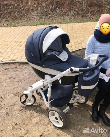 Коляска adamex 3 в 1 бу