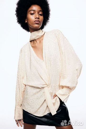 Жаккардовая блузка H&M