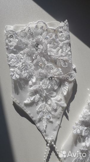 Свадебные перчатки митенки