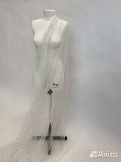 Ткань фатин со стразами