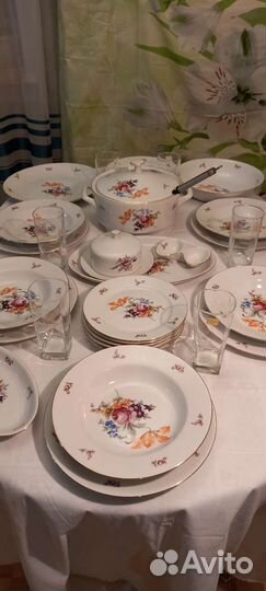 Сервиз столовый богемия Чехословакия