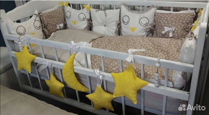 Бортики в кроватку новые