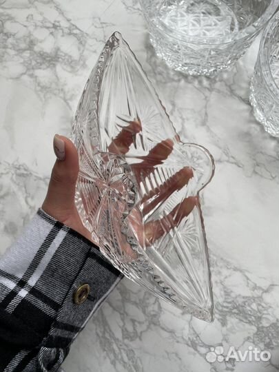 Ваза хрустальная Лодочка