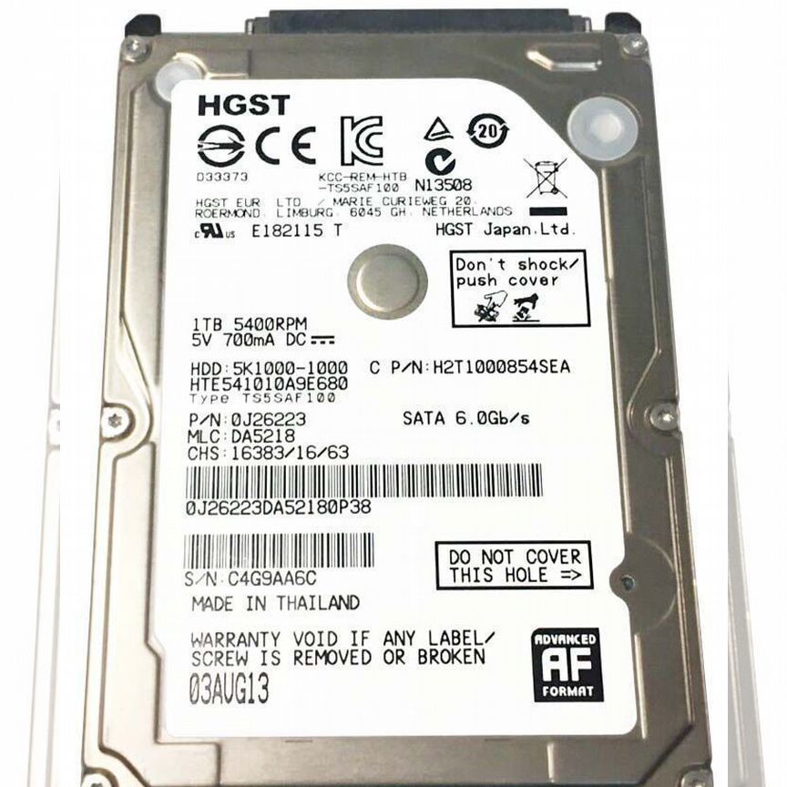 [0J26223] Жесткий Диск Hitachi 1tb 5400 Sata3 2,5" 0j26223