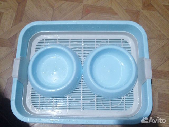 Лоток и 2миски для котёнка