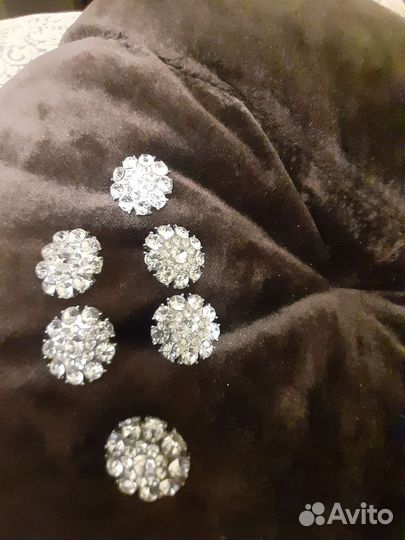 Пуговицы нарядные стразы стекло