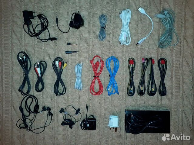 Кабели шнуры переходники тел. гарнитура зарядки