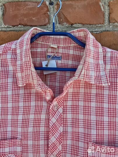 Рубашка винтажная 46 периода СССР хлопок