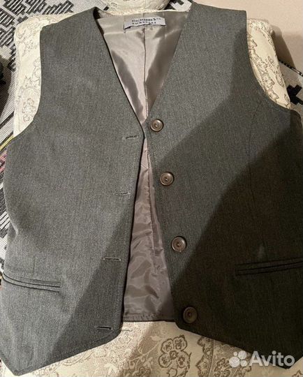 Жилетка для девочки школьная серая