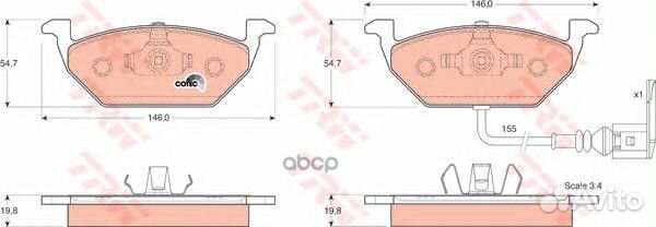 Колодки пер.audi A2, A3/ VW bora, golf IV, polo
