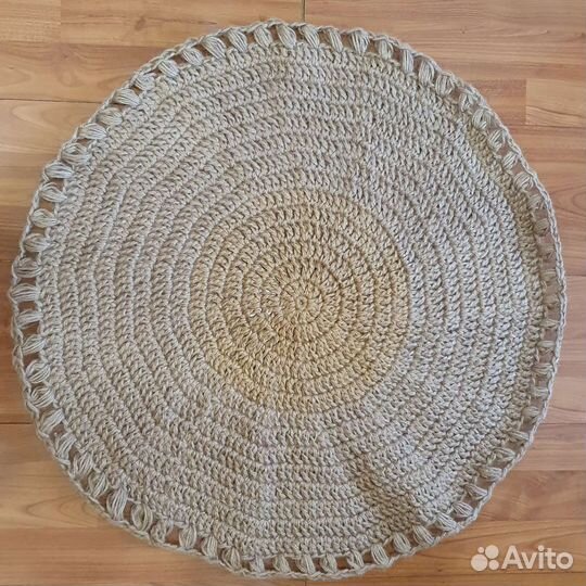 Ковер из джута круглый