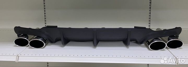 Диффузор+насадки овал Mercedes W204 AMG 6.3 рест