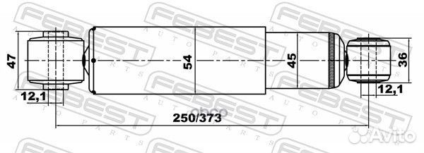 Амортизатор задний GAS.twin tube 12650901R Febest