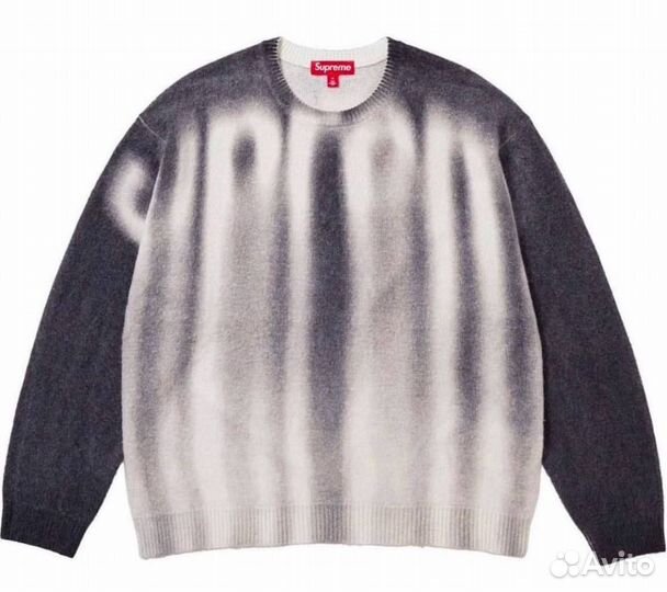 Свитер supreme blurred logo