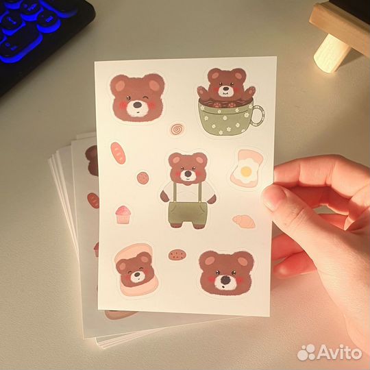 Стикеры мишка