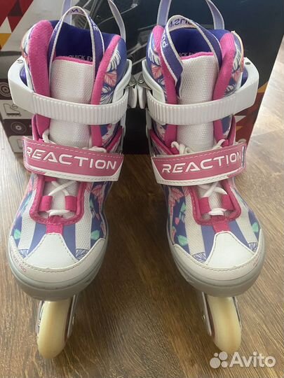 Роликовые коньки reaction rainbow