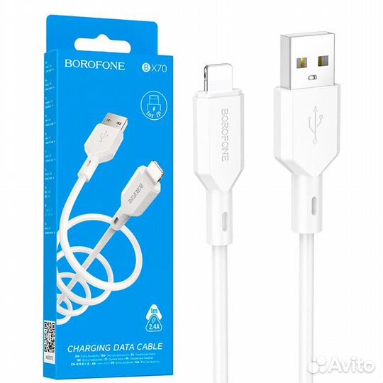 Кабель borofone BX70 Lightning белый