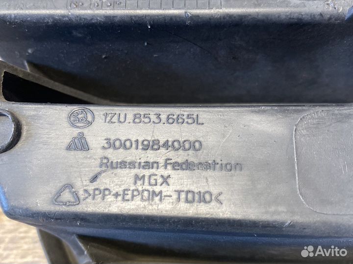 Skoda octavia a5 накладка бампера левая рестайлинг