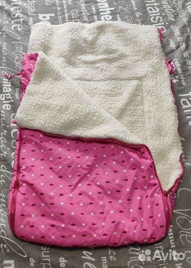 Меховой конверт в коляску овчина