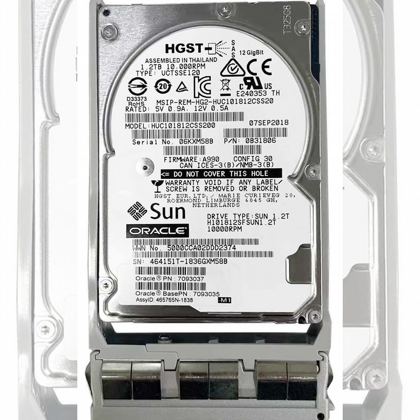[U1200] Жесткий Диск Sun H101812sfsun1.2 1,2tb 10520 Sas U1200