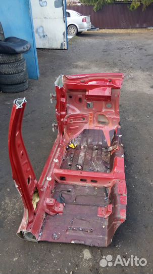 Порог левый со стойками Шевроле Авео Т250 седан