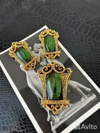 Клипсы брошь винтаж франция