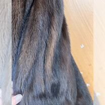 Шуба норковая 48 50 бу с капюшоном