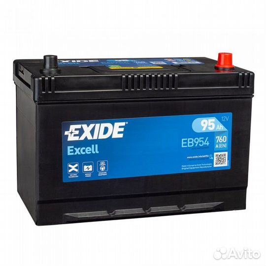 Аккумулятор Exide Excell 95R EB954 обр. пол. 95 Ач