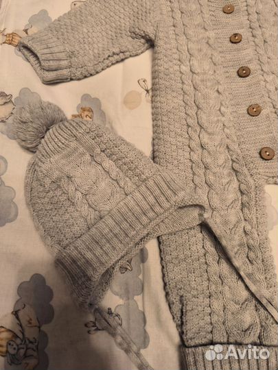 Комбинезон вязаный 68-74