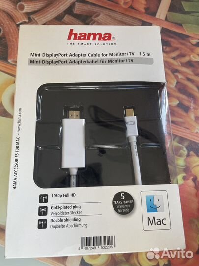 Продам кабель новый mini display port/hdmi