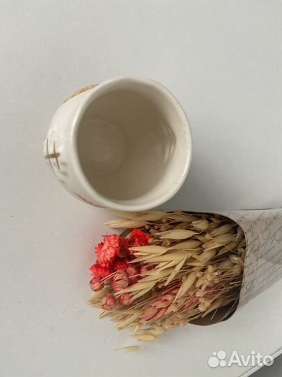 Стаканчик для святой воды белый, синий Скудельник