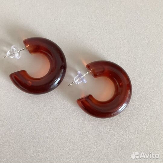 Серьги акрил стильные