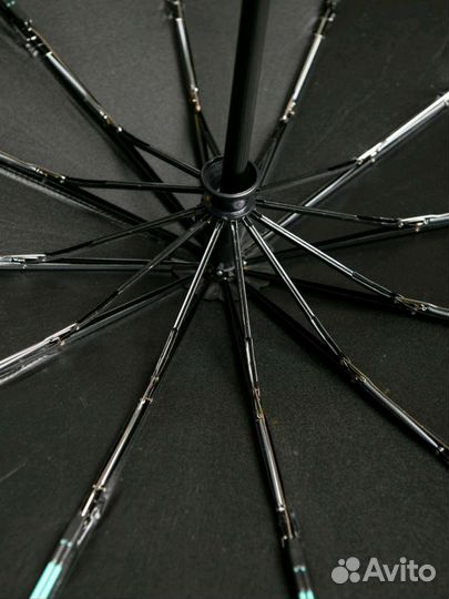 Новый зонт автомат. Бежевый и чёрный. Компактный