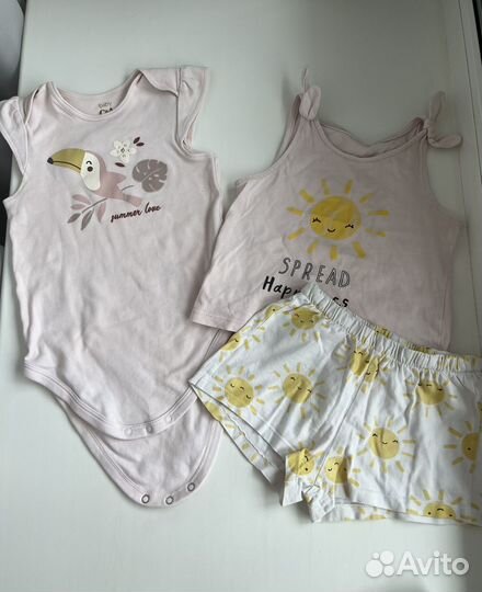 Летние вещи для девочки 86 92