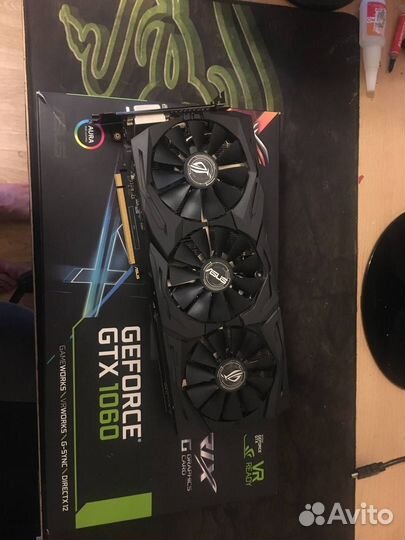 Видеокарта gtx 1060 6gb asus strix