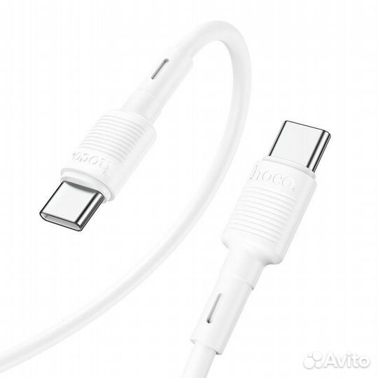 Кабель hoco X83 type-C-type-C 1m 60W (White)