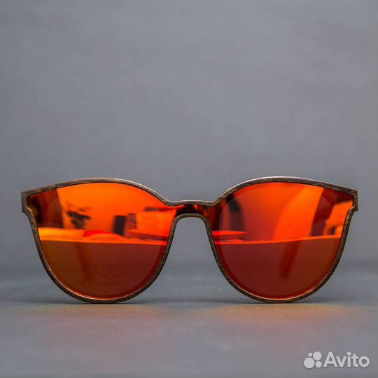 Солнцезащитные очки из дерева «Kingston Dark Red»