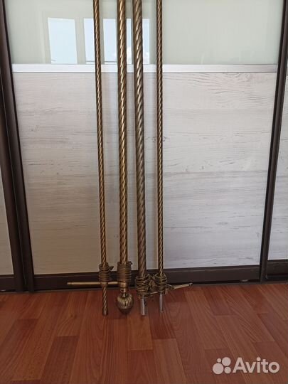 Карниз для штор двухрядный металлический