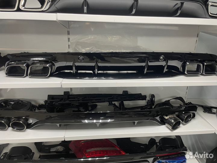 Диффузор насадки AMG 63 Mercedes C205 w205 coupe