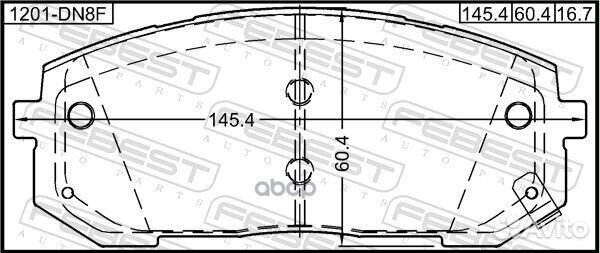 Колодки тормозные передние комплект 1201DN8F