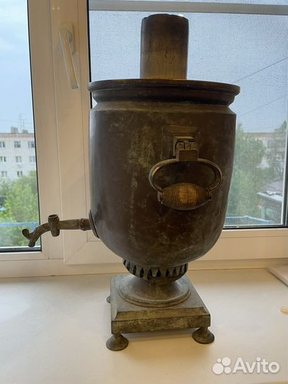 Самовар на дровах медный