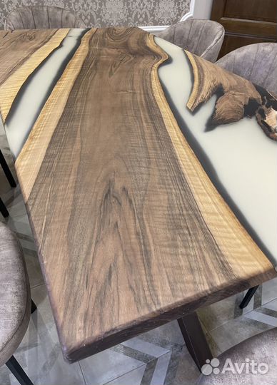 Стол из Эпоксидки и слэба с завода