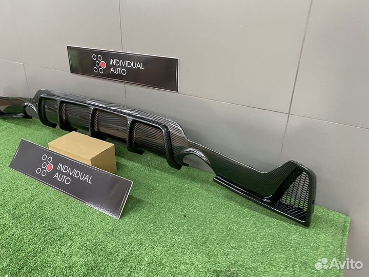 Диффузор накладка заднего бампера BMW 4 F32 карбон