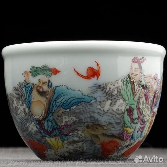 Пиала 180мл «8 бессмертных пересекают море», фэнцай эпохи Юнчжэна (402588)