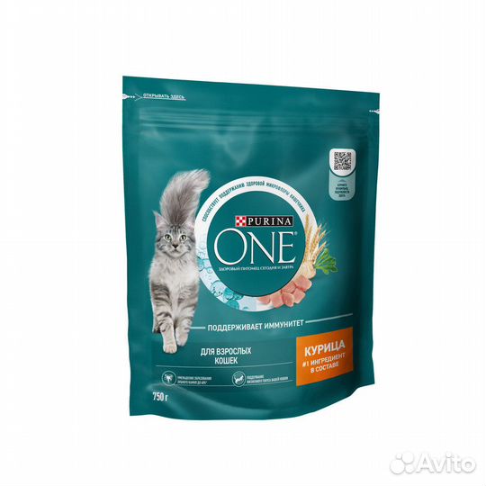 Корм purina ONE сухой корм для взрослых кошек, с в