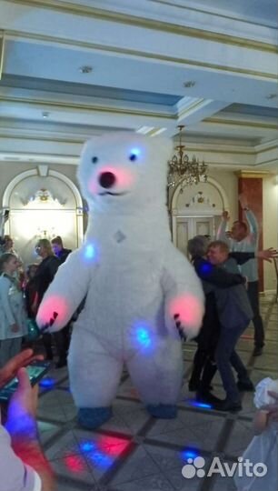 Белый мишка чебура с поздравлением без предоплаты