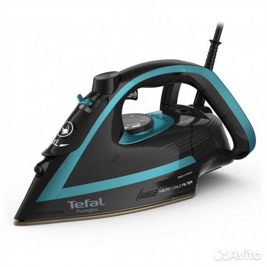 Новый утюг Tefal FV8066, черный/синий