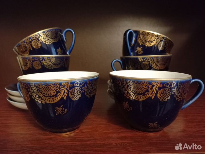 Чайный сервиз СССР синий