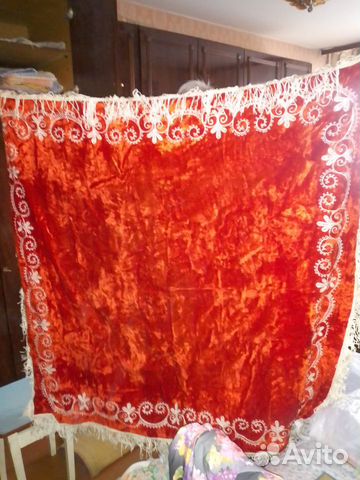 Плюшевая скатерть СССР